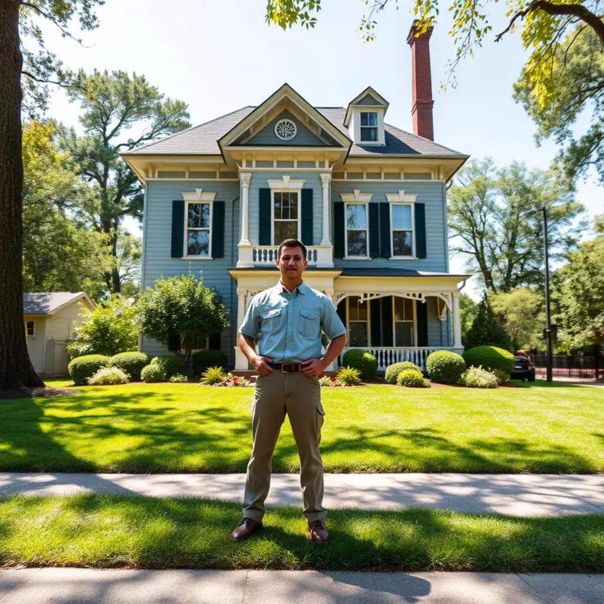 Historic Victorian home with a manicured lawn in Grant Park, Atlanta GA