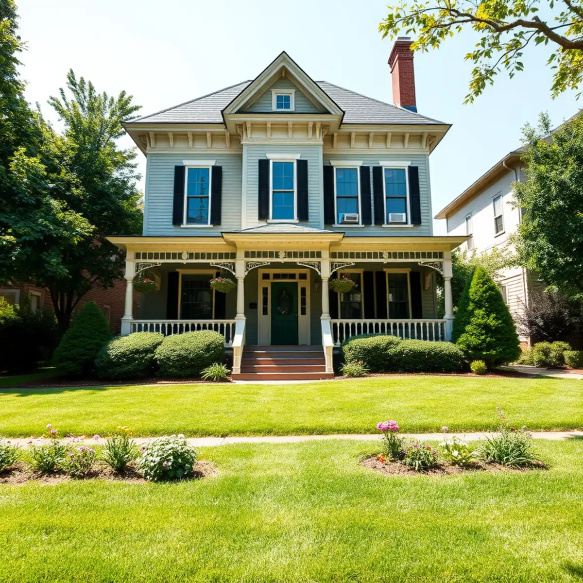 Historic Victorian home with a green lawn in the West End, Atlanta GA